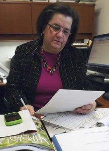 Nancy Parrish, director of Small Business Development at The Franklin Incubator, reviews plans for the upcoming Prep Sessions and Pitch Session.  -- STEPHEN H. COWLES | TIDEWATER NEWS