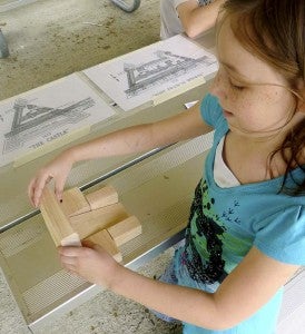 An Isle of Wight County homeschool student plays with some modeling blocks at last year’s field trip. -- SUBMITTED
