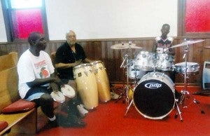 William Brown practices on a drum set at Hickory Grove AME Zion Church in Franklin. He’s part Urban City Kidz Inc., and among the children who want to learn how to play percussion instruments as way of doing something worthwhile. -- Submitted
