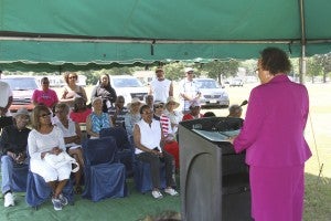 Retired U.S. Army Col. Regina Haley-Grant was the keynote speaker for the Southview Cemetery Memorial Day. The former Franklin resident spoke about the importance of remembering those who had served to maintain the American way of life. -- Frank A. Davis | Tidewater News