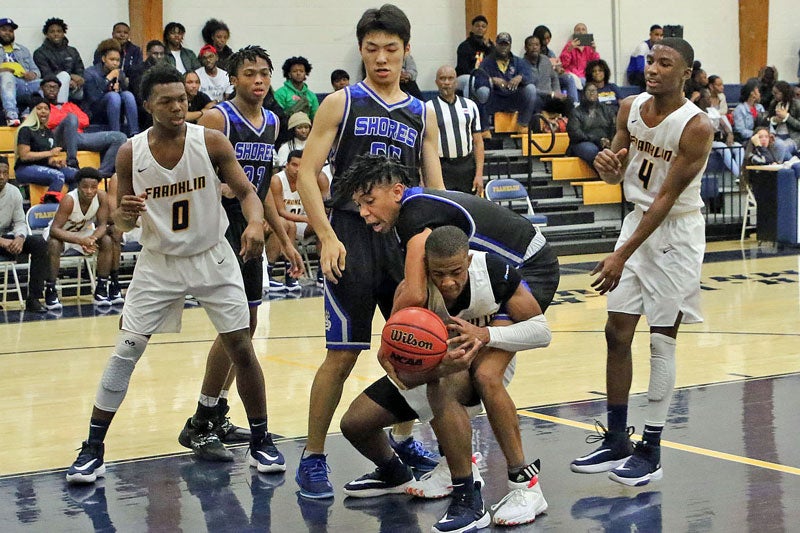 Franklin High School basketball versus Atlantic Shores