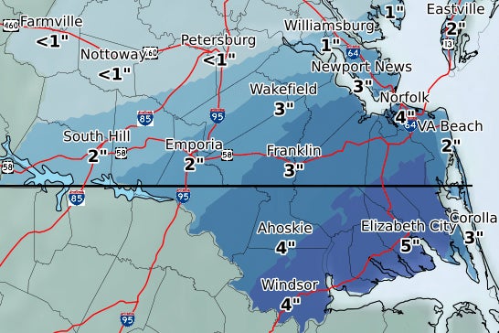 snow forecast franklin