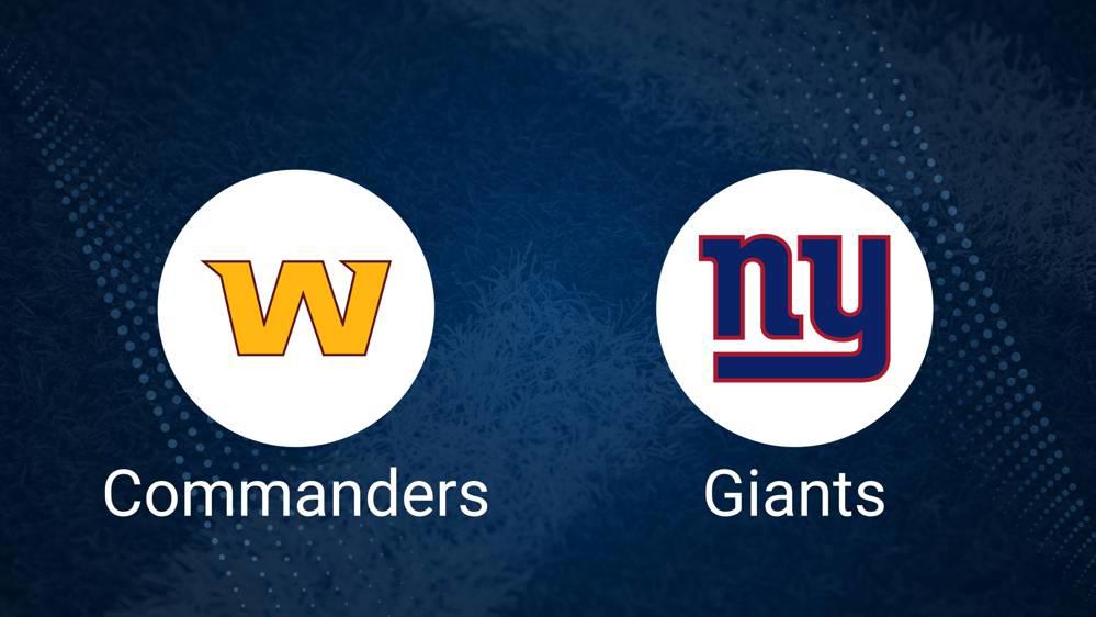 Where to Watch Commanders vs. Giants on TV or Streaming Live - Sept. 15