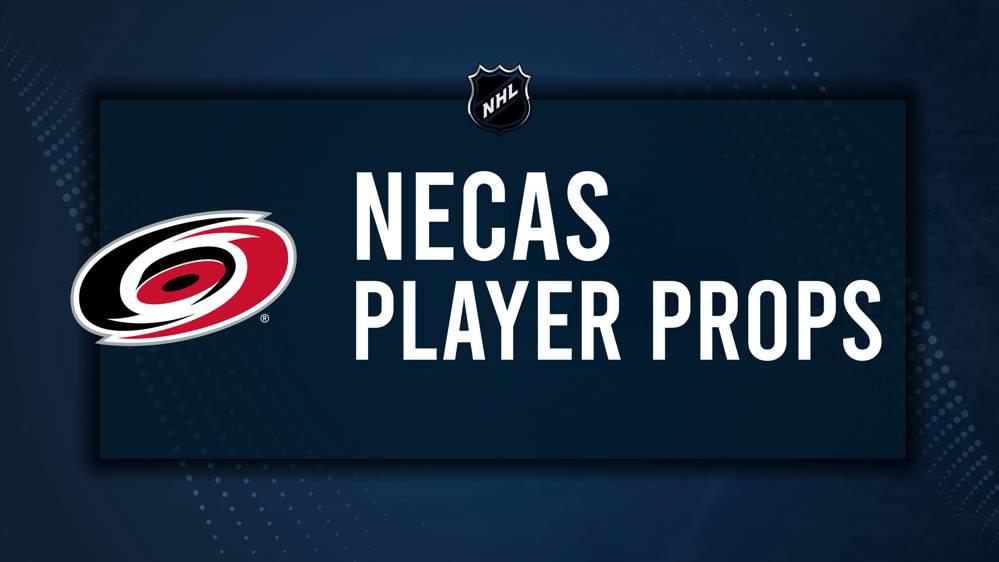 Martin Necas Player Prop Bets for the Hurricanes vs. Blues Game - October 19